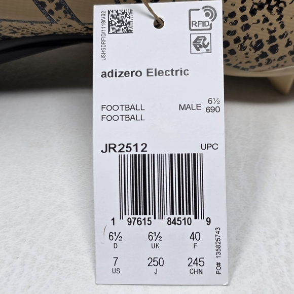 Adidas Adizero Electric 2 7v7 Death Adder Football Cleats Size 7 JR2512 RARE New - Picture 4 of 12
